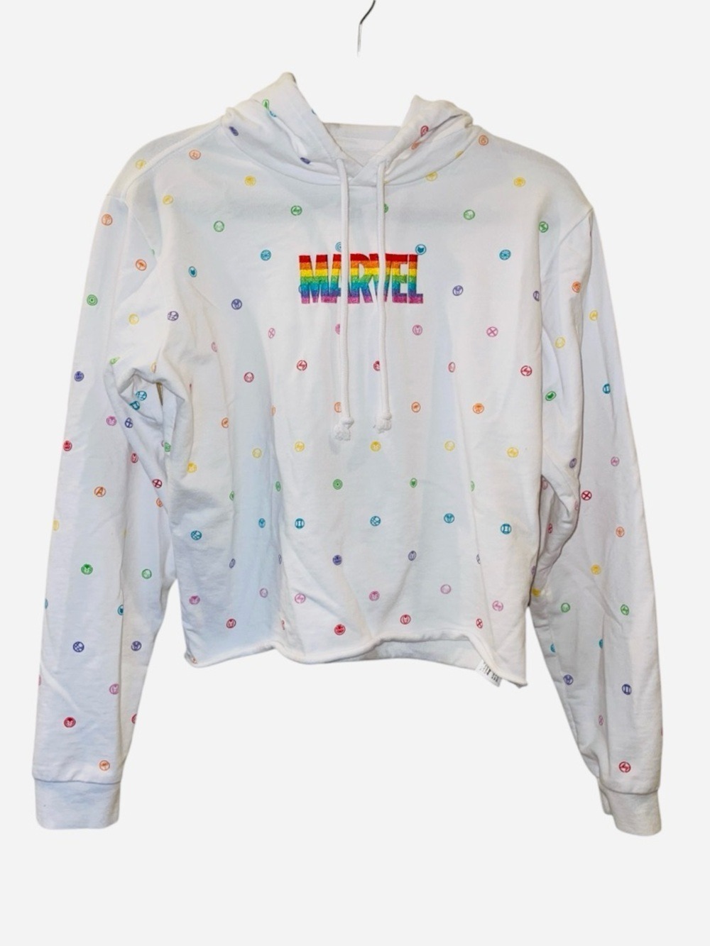 Disney Parks Women’s Marvel Avengers Rainbow Cropped Hoodie Size: Medium